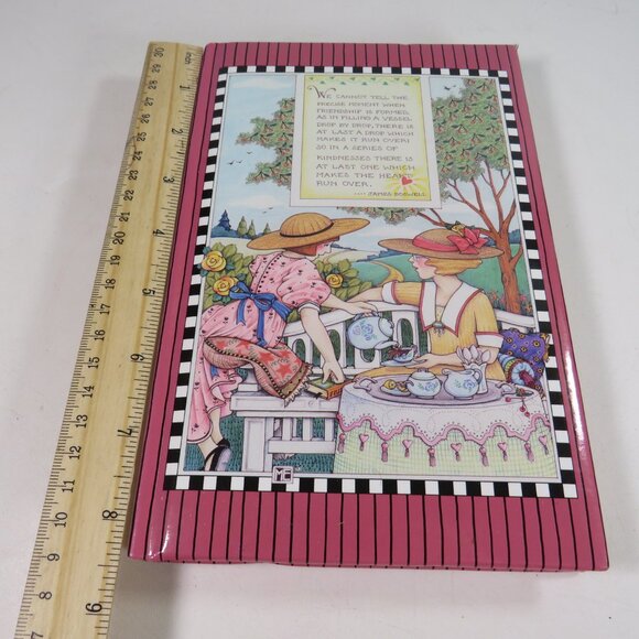 Mary Engelbreit Other - Mary Engelbreit Notebook Friendship Hard Cover, Padded, Stripped, Tea Party